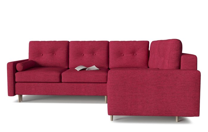 Диван-кровать модульный угловой Белфаст красного цвета - купить Угловые диваны по цене 51896.0