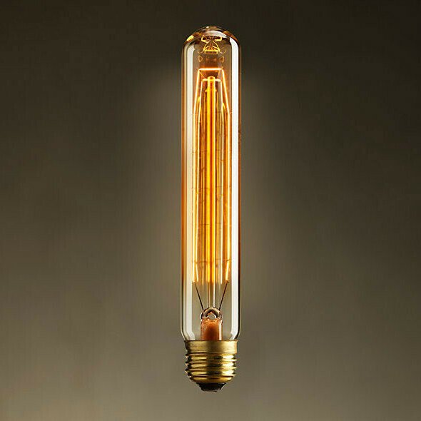 Ретро лампа накаливания E27 40W 220V 1040-H формы цилиндра - купить Лампочки по цене 520.0
