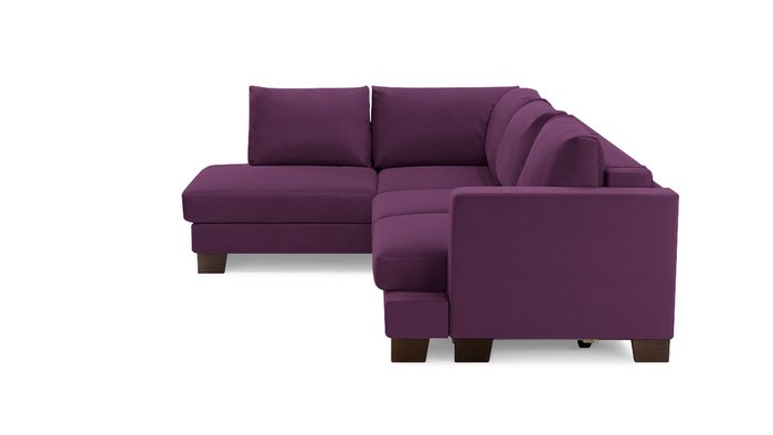 Угловой диван-кровать Дрезден фиолетового цвета - лучшие Угловые диваны в INMYROOM