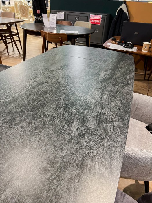 Раздвижной обеденный стол Монблан серого цвета - лучшие Обеденные столы в INMYROOM