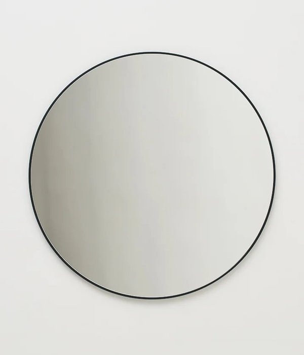 Настенное зеркало Banska 70х70 в тонкой чёрной раме