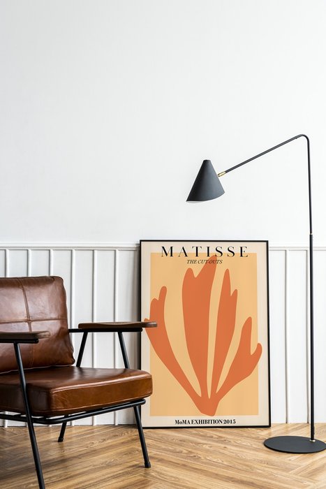 Постер Matisse Cut-Ous orange 30х40 в раме черного цвета - купить Принты по цене 4264.0
