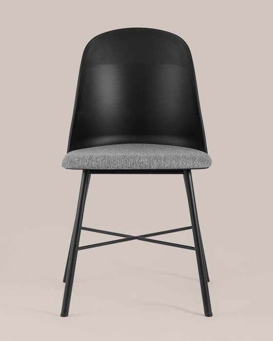 Стул Shell серо-черного цвета - лучшие Обеденные стулья в INMYROOM