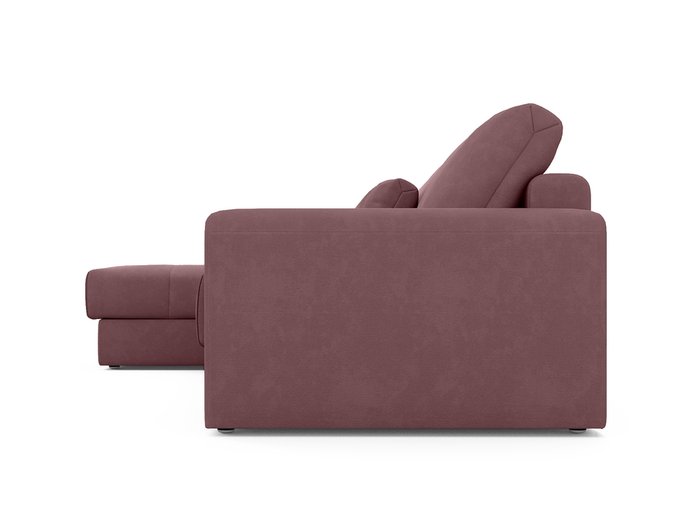 Угловой диван-кровать левый Ruiz темно-розового цвета - лучшие Угловые диваны в INMYROOM