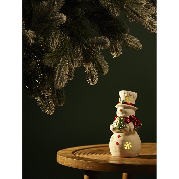 Декор новогодний с подсветкой Classy Snowman белого цвета - купить Новогоднее освещение по цене 2290.0