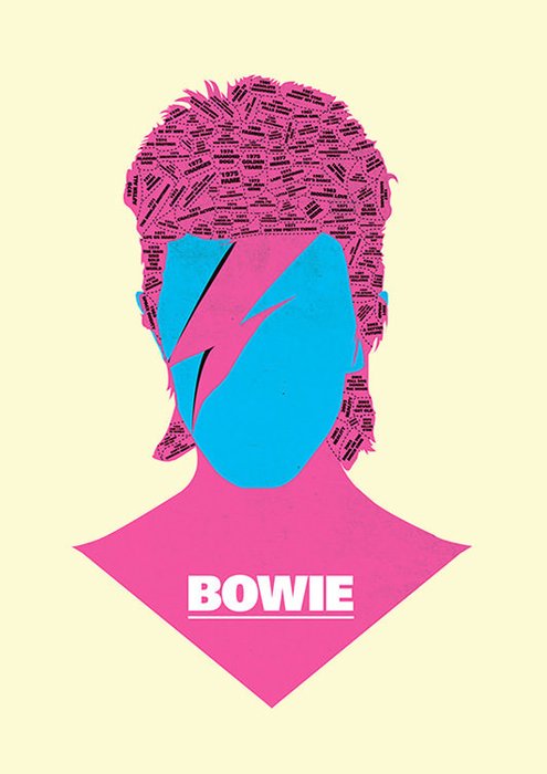 Принт Bowie A2 - купить Декор стен по цене 1349.0