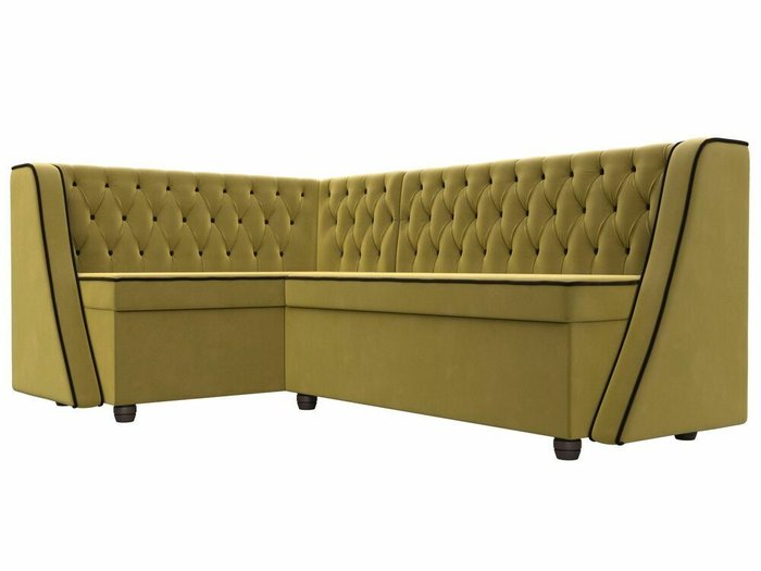 Кухонный угловой диван Лофт желтого цвета левый угол - лучшие Угловые диваны в INMYROOM