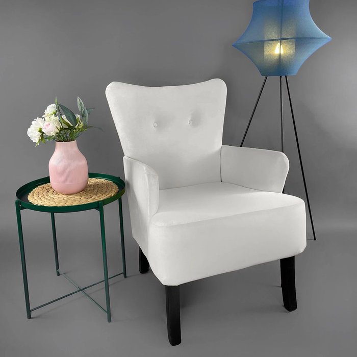 Кресло Остин белого цвета - лучшие Интерьерные кресла в INMYROOM