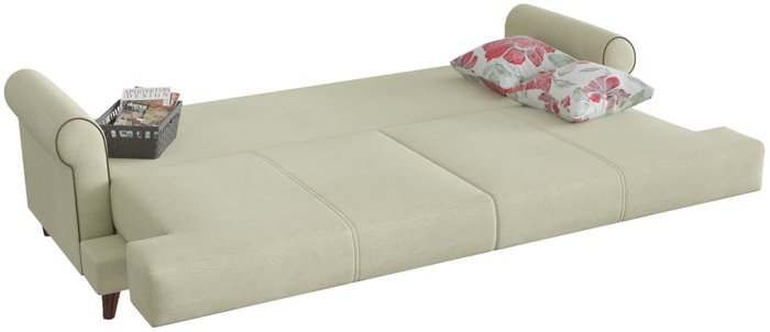 Диван-кровать Мирта Милфорд дизайн 3 светло-бежевого цвета  - лучшие Прямые диваны в INMYROOM