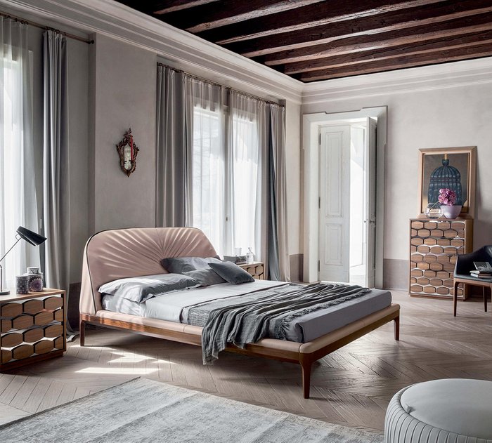 Кровать Michelangelo Casa голубого цвета 160х200 - купить Кровати для спальни по цене 210000.0