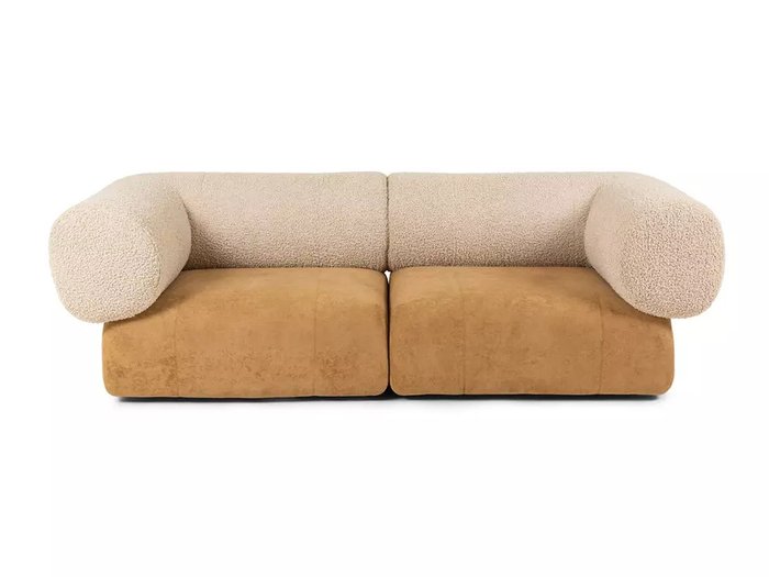 Модульный диван Trevi коричнево-бежевого цвета - купить Прямые диваны по цене 129900.0