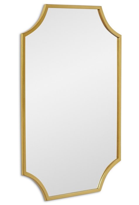 Настенное зеркало Lyra в раме золотого цвета - купить Настенные зеркала по цене 16300.0