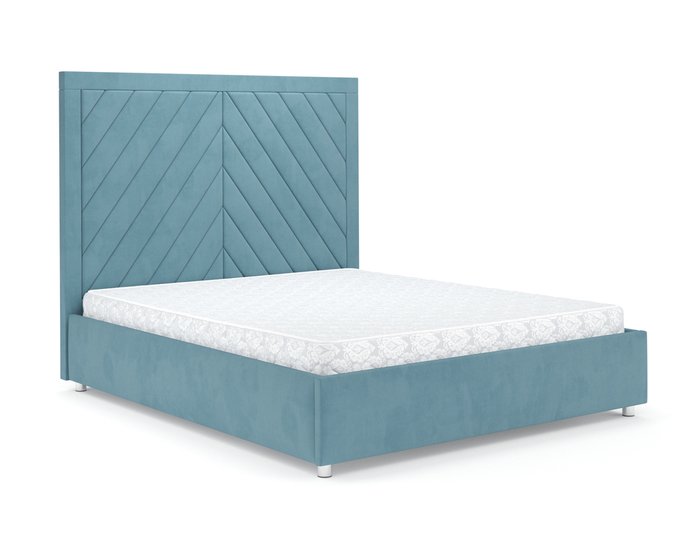 Кровать Мишель 160х190 Luna 089 голубого цвета с подъемным механизмом - купить Кровати для спальни по цене 38690.0