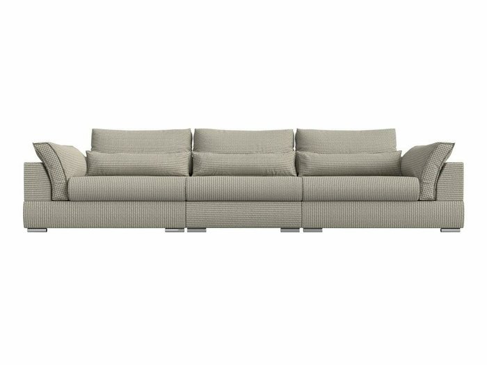 Прямой диван-кровать Пекин Long серо-бежевого цвета - купить Прямые диваны по цене 99999.0