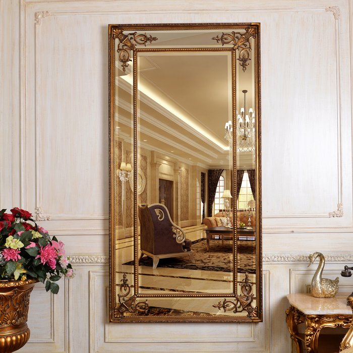 Напольное зеркало в раме Roberto Gold - лучшие Напольные зеркала в INMYROOM