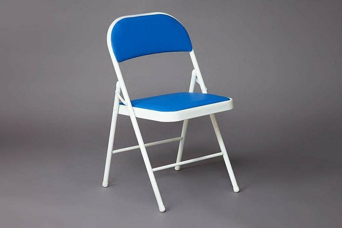 Набор из шести складных стульев Folder синего цвета - лучшие Обеденные стулья в INMYROOM