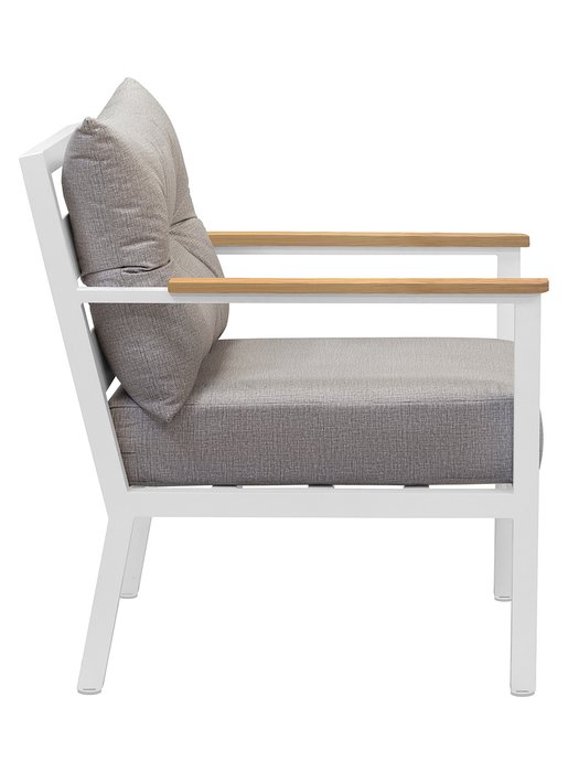 Кресло Santorini бело-серого цвета - лучшие Садовые кресла в INMYROOM