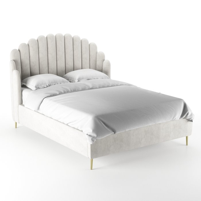Кровать Amira 160х200 белого цвета 
