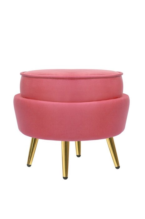 Пуф Pearl Adorn красного цвета