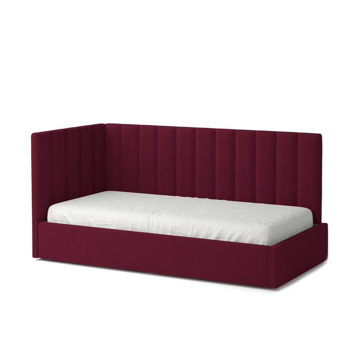 Кровать Меркурий-3 90х190 бордового цвета с подъемным механизмом