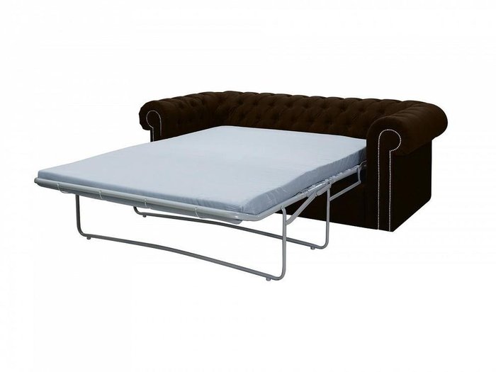 Диван-кровать Chesterfield темно-коричневого цвета - лучшие Прямые диваны в INMYROOM