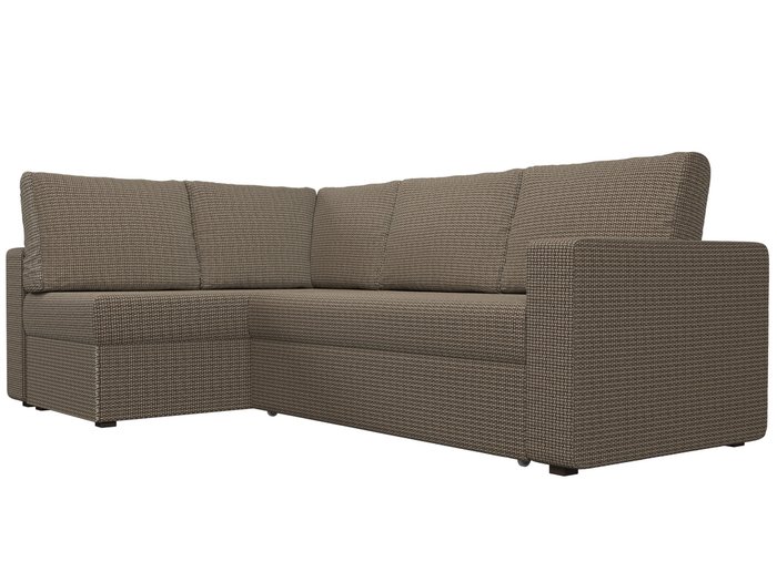Угловой диван-кровать Оливер бежево-коричневого цвета левый угол - лучшие Угловые диваны в INMYROOM