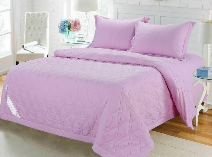Комплект постельного белья Камелия 160х220 розового цвета