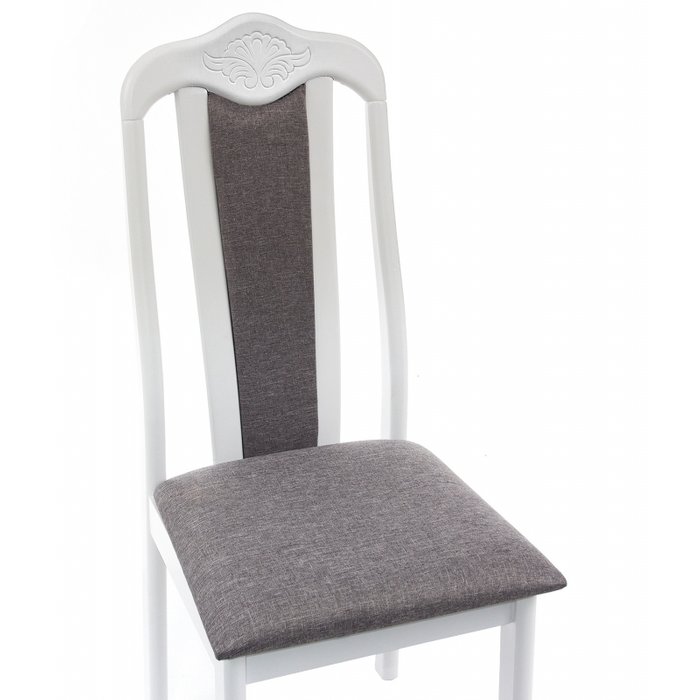 Обеденный стул Aron Soft бело-серого цвета - лучшие Обеденные стулья в INMYROOM