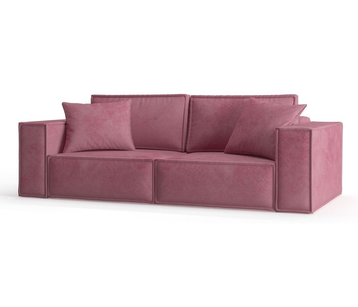 Диван-кровать из велюра Ли Рой розового цвета