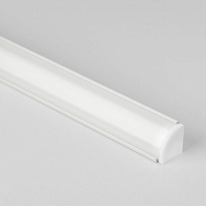 Угловой алюминиевый профиль для светодиодной ленты белого цвета