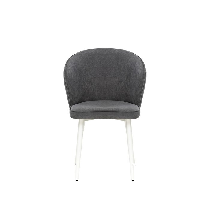Стул Эшби серого цвета с белыми ножками - купить Обеденные стулья по цене 9600.0