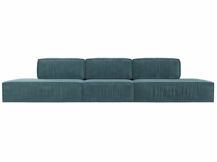 Прямой диван-кровать Прага лофт лонг бирюзового цвета - купить Прямые диваны по цене 101999.0