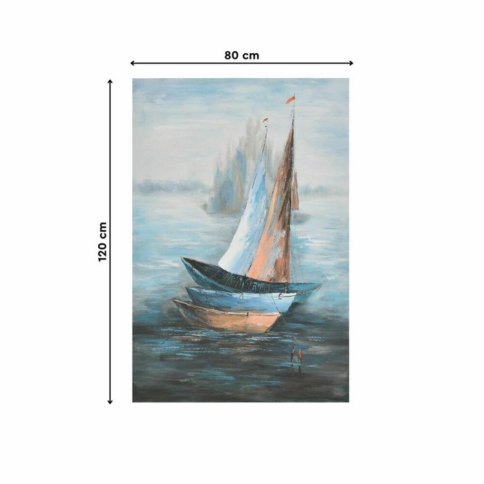Картина на подрамнике 80х120 серо-голубого цвета - купить Картины по цене 24520.0