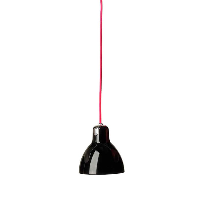 Подвесной светильник Rotaliana Luxy с плафоном из прессованного стекла черного цвета