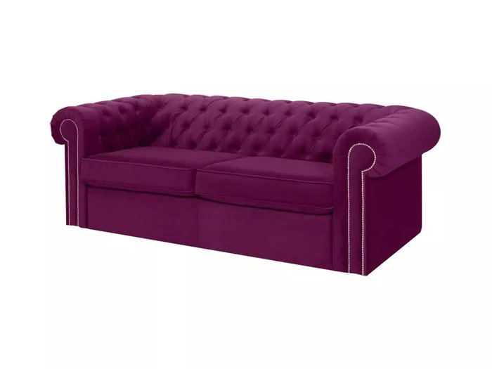 Диван-кровать Chesterfield фиолетового цвета - купить Прямые диваны по цене 153630.0 Диван-кровать Chesterfield фиолетового цвета - купить Прямые диваны по цене 153630.0