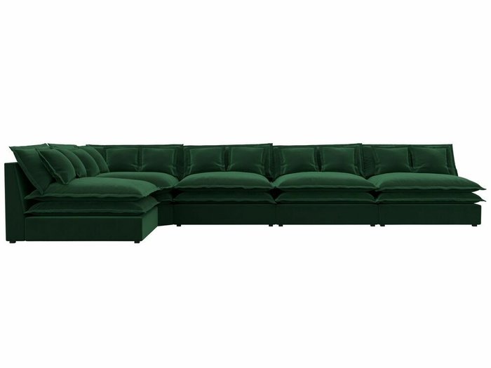 Угловой диван Лига 040 Лонг темно-зеленого цвета левый угол - купить Угловые диваны по цене 113999.0