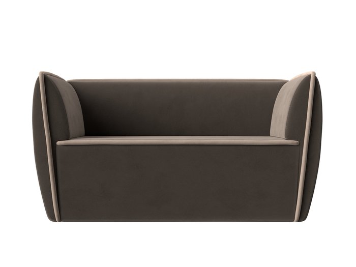Прямой диван Бергамо коричневого цвета - купить Прямые диваны по цене 28999.0
