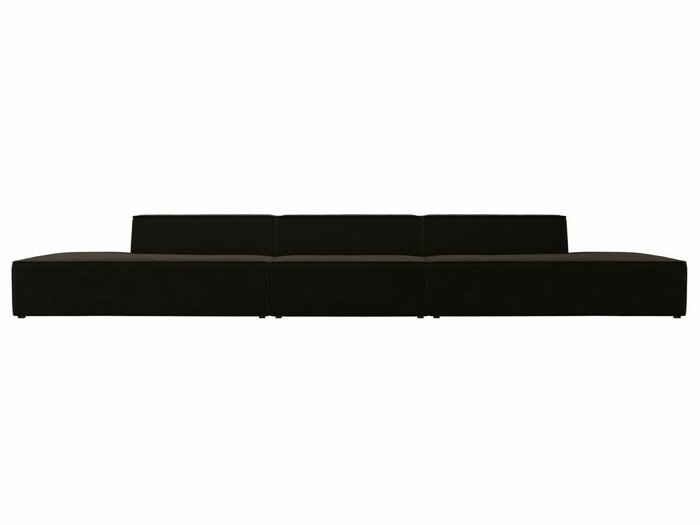 Прямой модульный диван Монс Лонг коричневого цвета - купить Прямые диваны по цене 73999.0