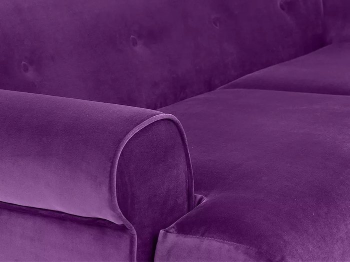 Диван Italia L фиолетового цвета с черными ножками - лучшие Прямые диваны в INMYROOM