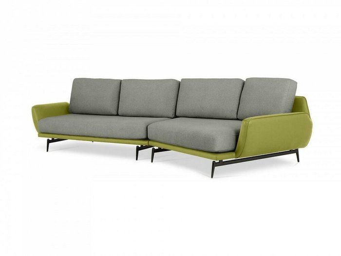 Угловой диван правый Ispani серо-зеленого цвета - купить Угловые диваны по цене 165420.0