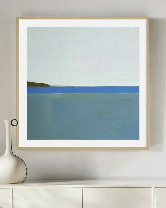 Интерьерное жикле Seascape 60х60 голубого цвета - лучшие Картины в INMYROOM