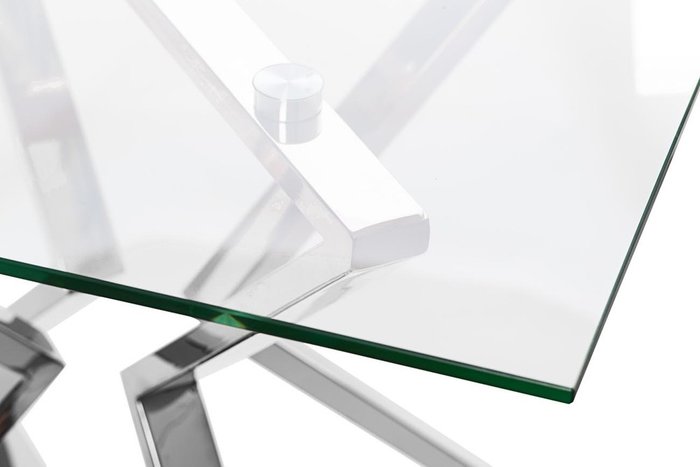 Журнальный столик со стеклом (серебряный) - лучшие Журнальные столики в INMYROOM