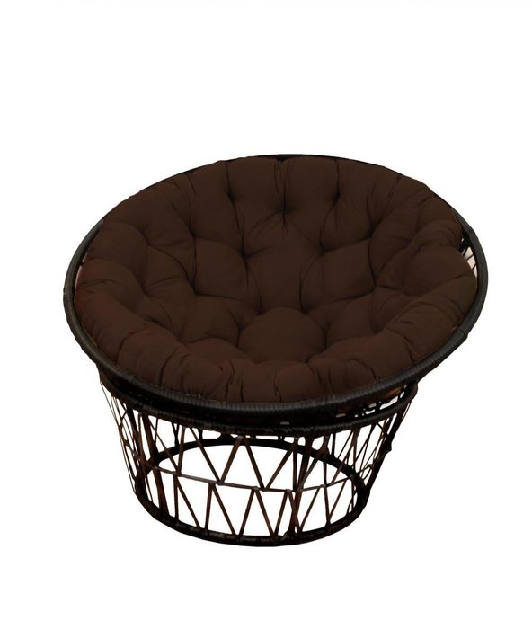 Кресло для отдыха Папасан коричневого цвета