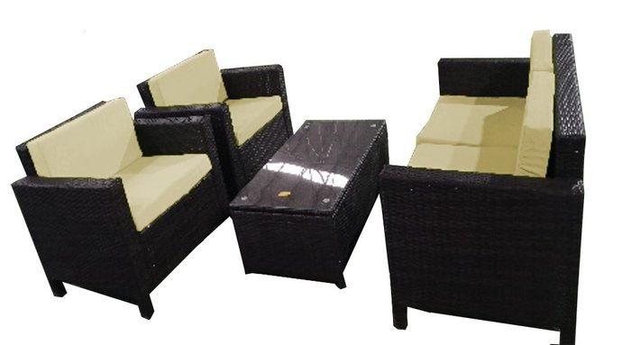 Набор мебели Никон коричневого цвета - купить Комплекты для сада и дачи по цене 43435.0