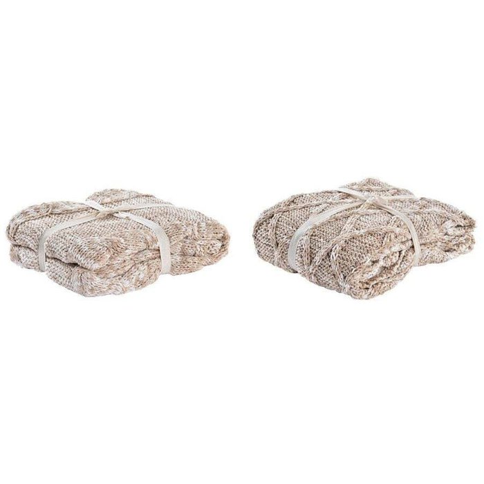 Одеяло DKD Home Decor 150 x 125 x 1 см Светло Pозовый (2 штук)