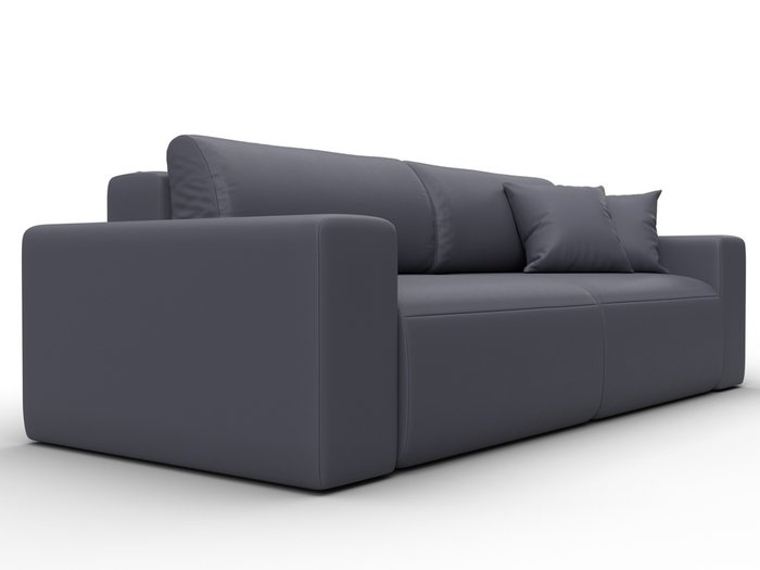 Диван-кровать Лига 036 Классик темно-серого цвета (экокожа) - лучшие Прямые диваны в INMYROOM
