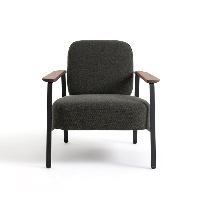 Кресло из плетеной ткани меланж Abraxas цвета хаки - купить Интерьерные кресла по цене 89375.0