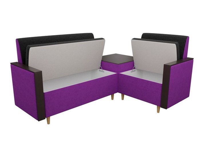 Кухонный угловой диван Модерн фиолето-черного цвета  - купить Угловые диваны по цене 23490.0