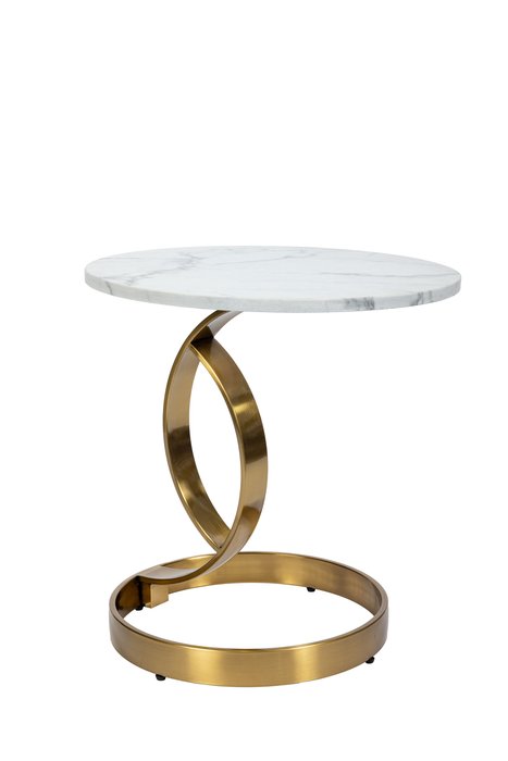 Кофейный столик Lines бело-золотого цвета - купить Кофейные столики по цене 32990.0