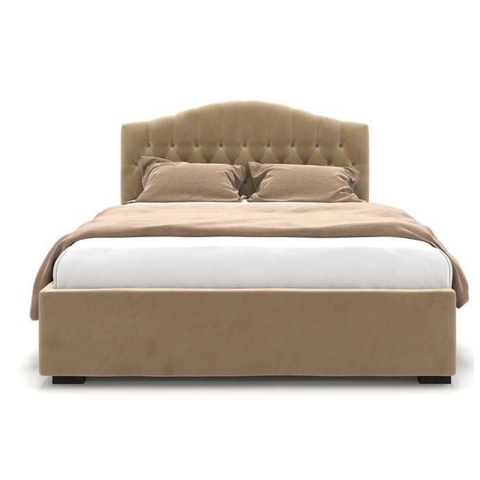  Кровать Hannah с подъемным механизмом бежевого цвета 140х200 - лучшие Кровати для спальни в INMYROOM